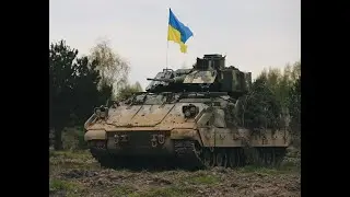 Ukrainian Bradleys and BMD-1 against Russian BMP column