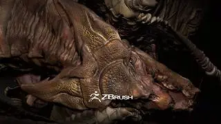 Zbrush Concept Creature Dragon/Wyvern Sculpt, High poly HDgeo, UDIMs textures