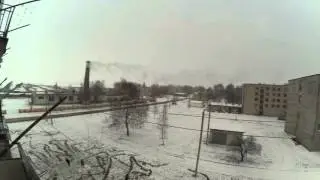 Timelapse. д.Новые Засимовичи. С балкона. Xiaomi Yi