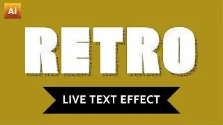 Retro Text Effect Tutorial. How to add halftone to the text in Adobe Illustrator