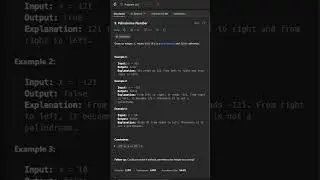 PALINDROME NUMBER |Leet Code | CFAM | #leetcode #cfam #leetcode009 | Coder From Another Mother