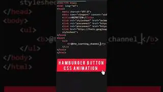 MENU BUTTON ANIMATION WITH CSS & HTML😱