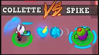 COLLETE vs SPIKE | 1 VS 1 | Brawl Stars Pruebas
