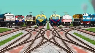 All Realistic Train Crossings on Bumpy Railroad Tracks || Train Simulator Gameplay