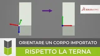 Orientare un corpo importato rispetto gli assi della terna in SolidWorks