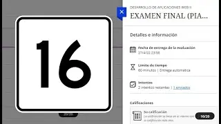 EXAMEN FINAL DESARROLLO DE APLICACIONES WEB 2 / NOTA 16 / ING. SOFTWARE I.A