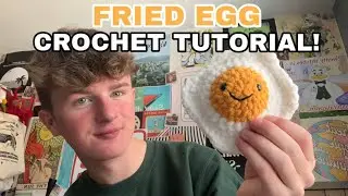 no-sew crochet fried egg // easy amigurumi