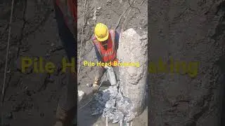 Pile head breaking with Hilti machine #shorts #hilti #machine