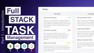 Build Full Stack Task Management Application - Taskify | React, Node JS, Express JS, Mongo DB
