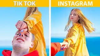 Instagram e TikTok vs Vida Real! 20 Truques de Fotos no Telefone