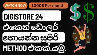 Digistore 24 එකෙන් ඩොලර් හොයන්න සුපිරි  method එකක්.