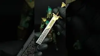 Repainted. Kotal Kahn's weapon is "Macuahuitl". #oroscustomfigure #mk11 #kotalkahn #mcfarlanetoys