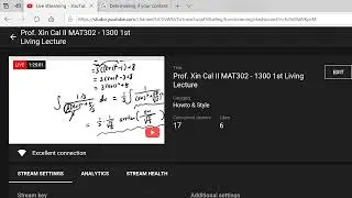 Prof. Xin Cal II MAT302 - 1300 1st Live Lecture