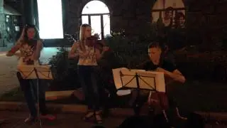 Violin Band playing on the street, Kiev