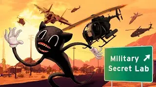 Cartoon CAT Escapes MILITARY BASE in GTA 5! (GTA Mods)
