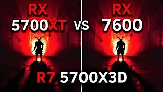 RX 7600 vs RX 5700 XT | Test in 12 Games at 1080p | R7 5700X3D | 2024