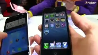 ZTE Grands S vs iPhone 5 comparison hands on