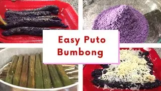Puto Bumbong using steamer and banana leaves / Puto Bumbong Recipe