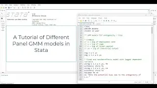 A Tutorial in Panel GMM models in Stata - 2SLS, GMM, Arellano Bond, Blundell Bond, Sys & Diff. GMM