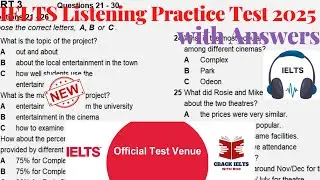 IELTS Listening Actual Test 2025 with Answers | 13.03.2025