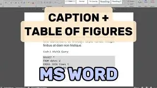Microsoft Word Captions Made Easy (Figures, Tables, Code + Auto Numbering!)