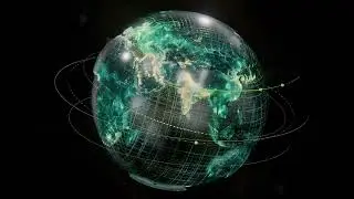 Digital Earth Globe – Futuristic Global Network 3D Model