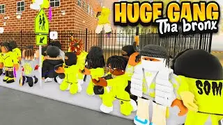 THIS HUGE RIVAL GANG PULLED UP ON US IN THA BRONX ROBLOX