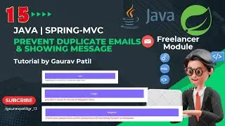 #15: Spring MVC project prevents duplicate email submissions on registration Java tutorial