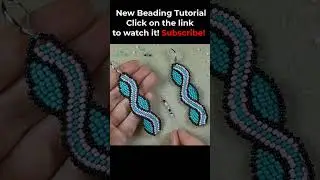 Long Wavy Beaded Earrings - Tutorial #seedbeadsearrings #beadingtutorials #brickstitchearrings #diy