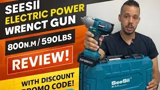 SeeSii Electric power Wrench impact Gun with 800N.M 590Lbs 1/2 inch Review with Discount promo Code!