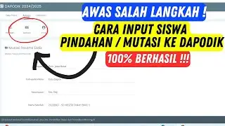 Cara Tarik Siswa Pindahan Di Dapodik 2025 | Mudah - Tarik Siswa Mutasi Di Dapodik