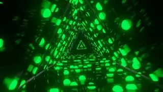 green neon wave