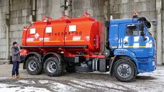 Топливозаправщик АТЗ-14 на шасси КАМАЗ-65115 производства НПО 