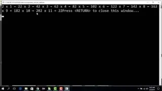 User defined function: Multiplication table