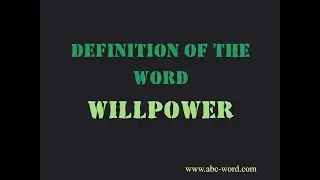 Definition of the word 