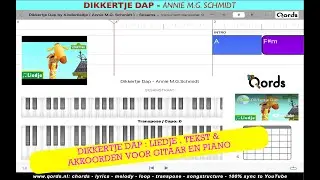 Dikkertje Dap - [ Sesamstraat ] , meespeel video met akkoorden en tekst. QORDS for KIDS www.qords.nl