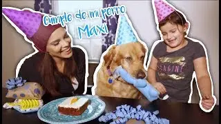 El Cumple de mi Perro Maxi 🐾 - Le hice un pastel 🎂