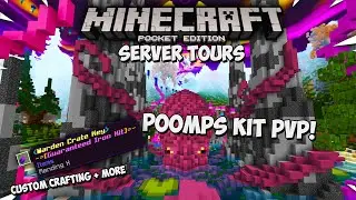 THE BEST MCPE KIT PVP REALM!  WITH CUSTOM CRAFTING & MORE! | Minecraft Bedrock Server Tour