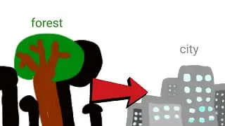 Forest to city animation