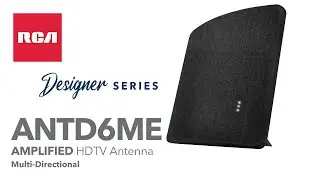 RCA ANTD6ME Amplified Multi-Directional Fabric HDTV Antenna with Signal Meter