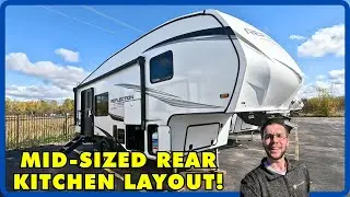 Mid-Sized Rear Kitchen Fifth Wheel! 2025 Grand Design Reflection 100 Series 22RK