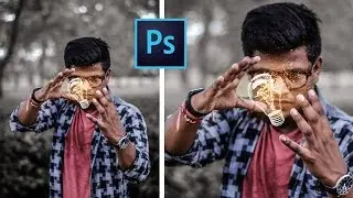 bulb on fire 🔥 in Hand Photoshop Tutorial - Photo Effects