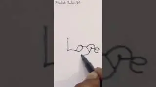 how to draw a girl with 'Love' word ॥ #art #shorts #love