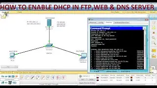 HOW TO CONFIGURE DHCP DNS FTP WEB SERVER IN CISCO PACKET TRACER.| videos by niraj kumar.