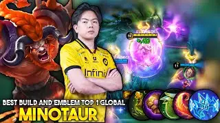 MINOTAUR BEST BUILD AND EMBLEM 2025 | TOP 1 GLOBAL MINOTAUR BUILD | KIBOY MINOTAUR BUILD EMBLEM