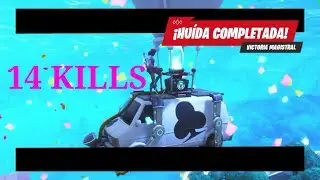 14 KILLS MODO HUIDA CON TRIPLE AMENAZA FORTNITE