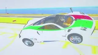 GRAND THEFT AUTO IV PAGANI HUYARA WITH ITALIAN PAINTJOB CRASH TESTING HD