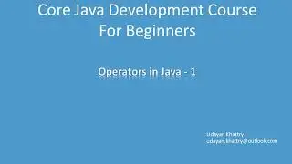 05. Operators in Java - 1
