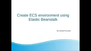 create ECS multidocker using Elastic Beanstalk