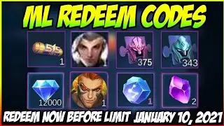 ML REDEEM CODES JANUARY 10, 2020 | Mobile Legends